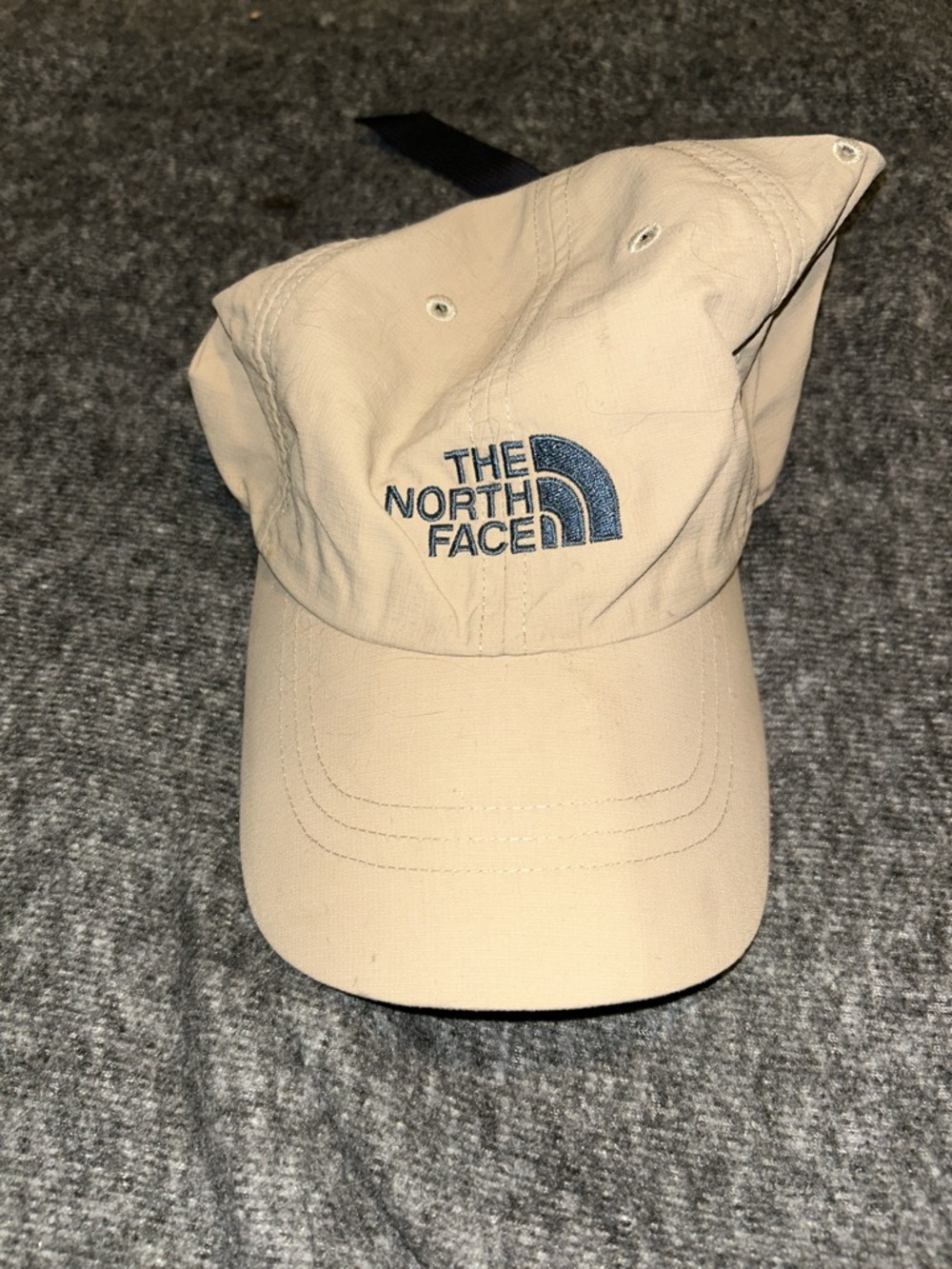 The North Face Beige Cap with Navy Logo